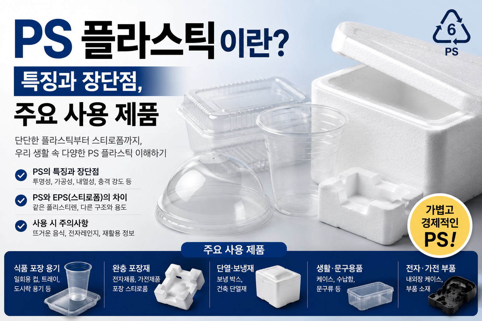 PS 플라스틱이란? 특징과 장단점, 주요 사용 제품