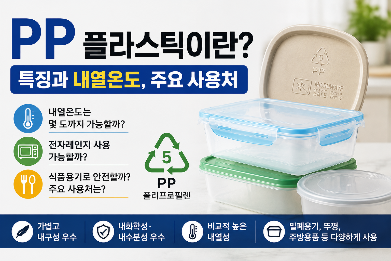 PP 플라스틱이란? 특징과 내열온도, 주요 사용처