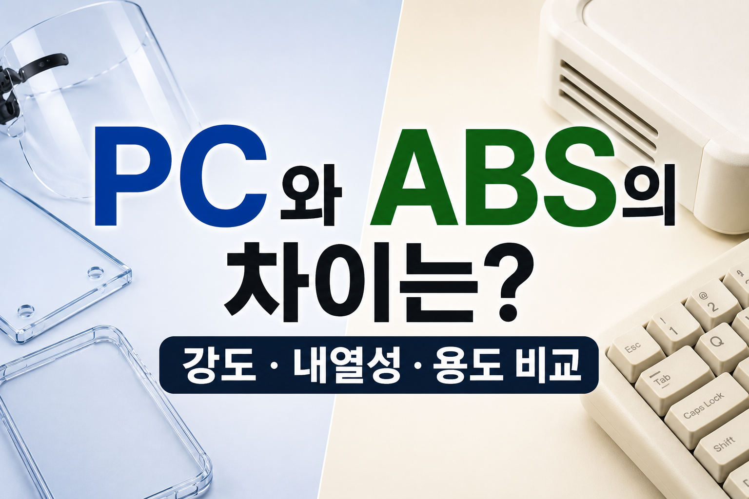 PC와 ABS의 차이는? 강도·내열성·용도 비교
