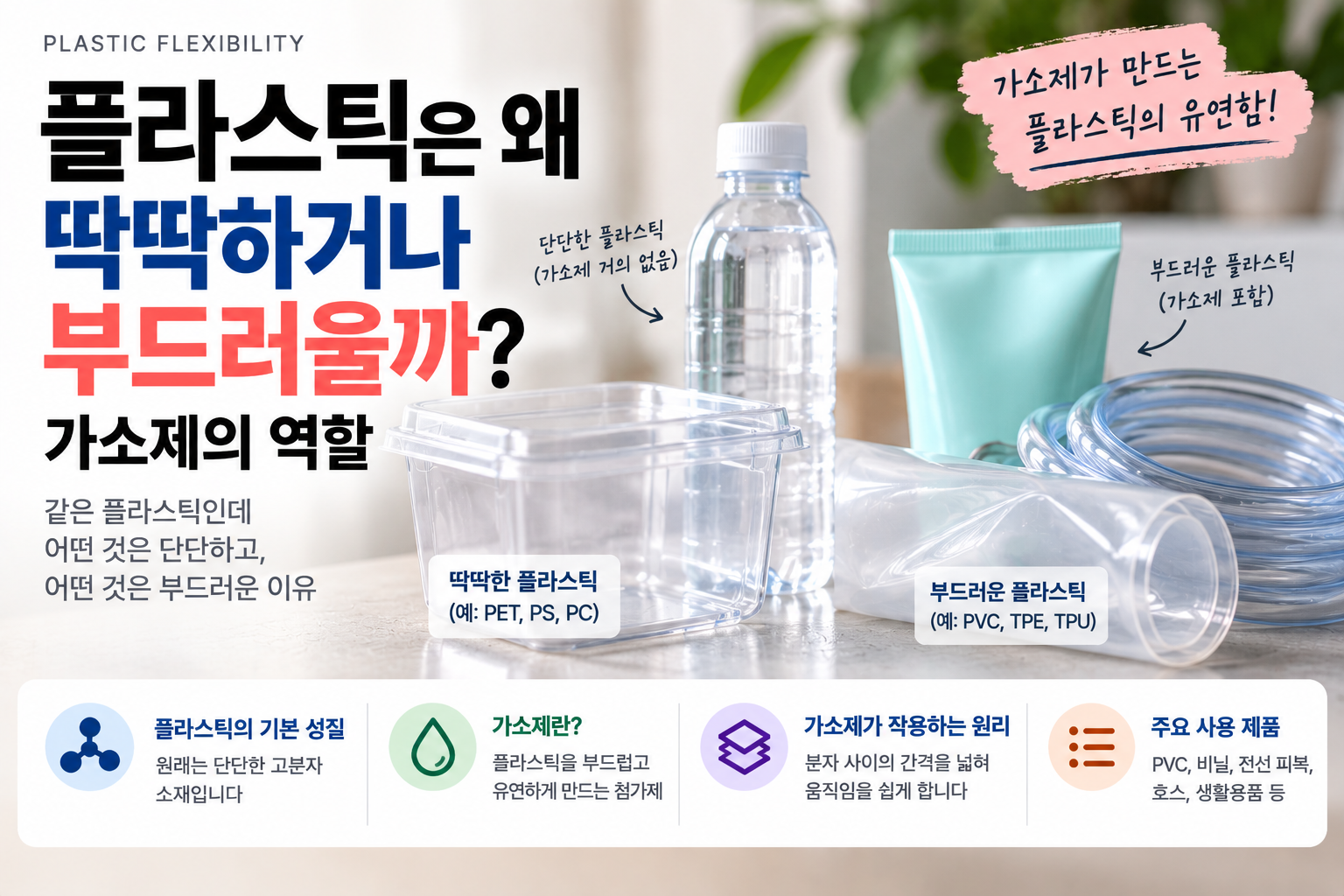 플라스틱은 왜 딱딱하거나 부드러울까 가소제의 역할